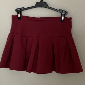 Urban Outfitters Burgundy Skater Skirt